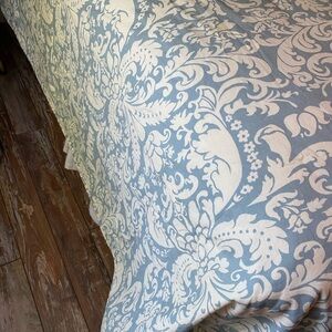 Pine Cone Hill Fine Linens Gianna Dusty Blue Paisley Duvet Cover QUEEN